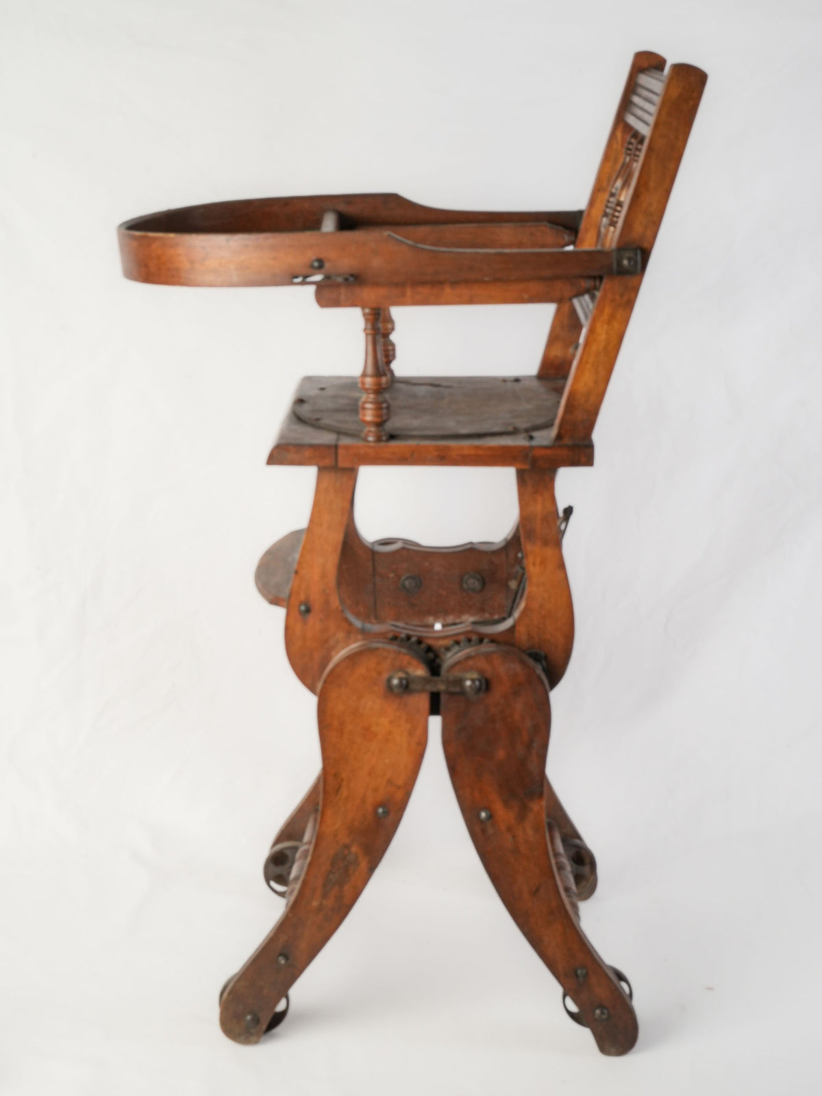 Late 19th-Century French Metamorphic Child’s High Chair, Rocker and Rolling Chair - 38¼"