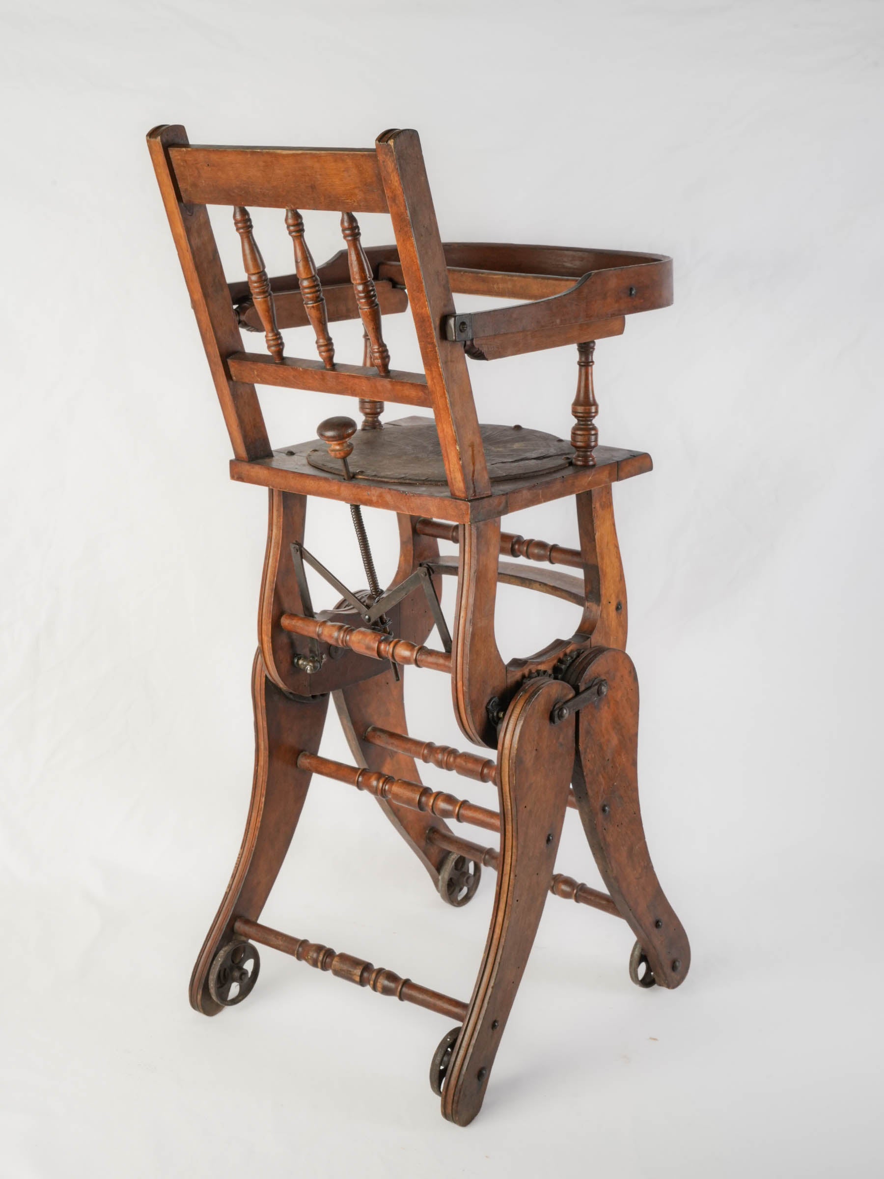Late 19th-Century French Metamorphic Child’s High Chair, Rocker and Rolling Chair - 38¼"