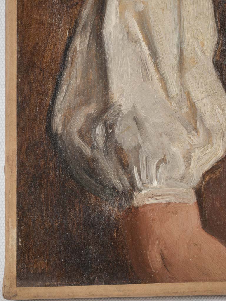 Traditional red scarf canvas art