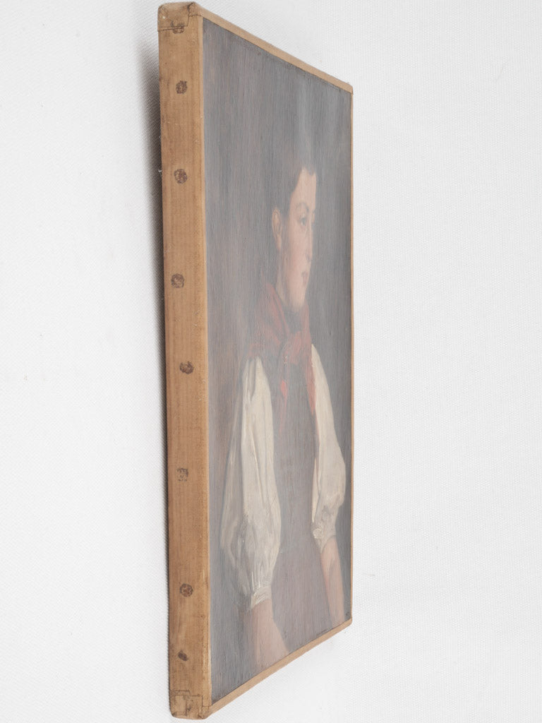 Historical dress portrait on canvas