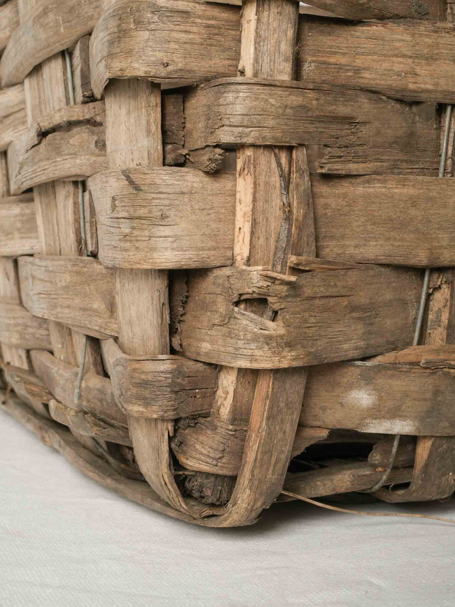 Vintage Portuguese Woven Grape Harvest Basket - 13" x 21¼"