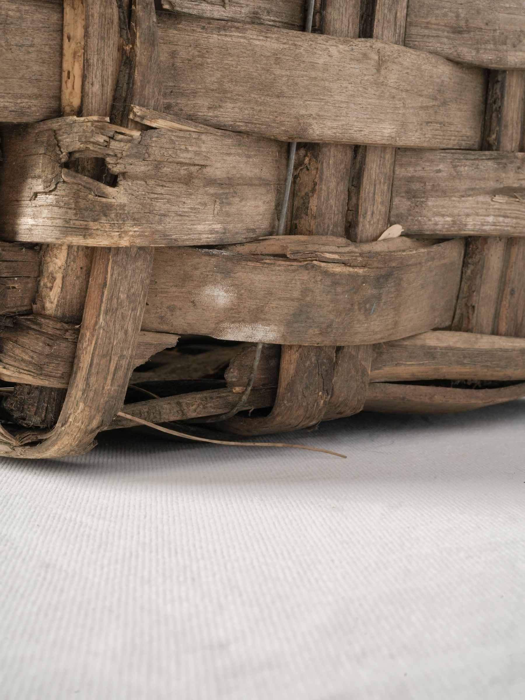 Vintage Portuguese Woven Grape Harvest Basket - 13" x 21¼"