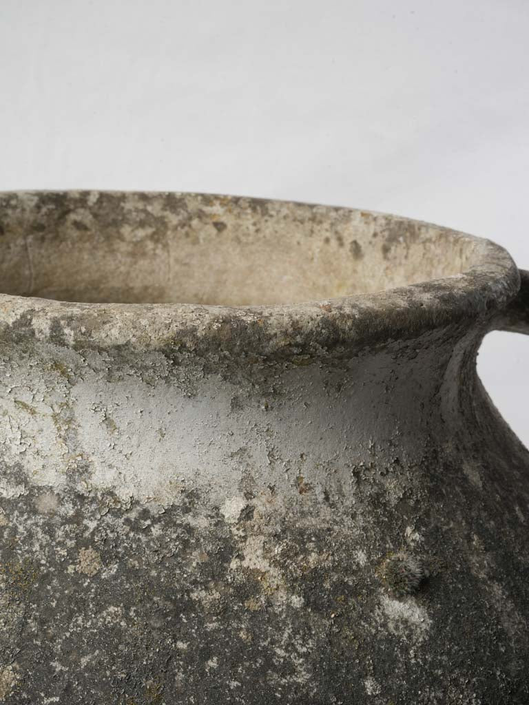 Designer-originated fiberstone cauldron planter