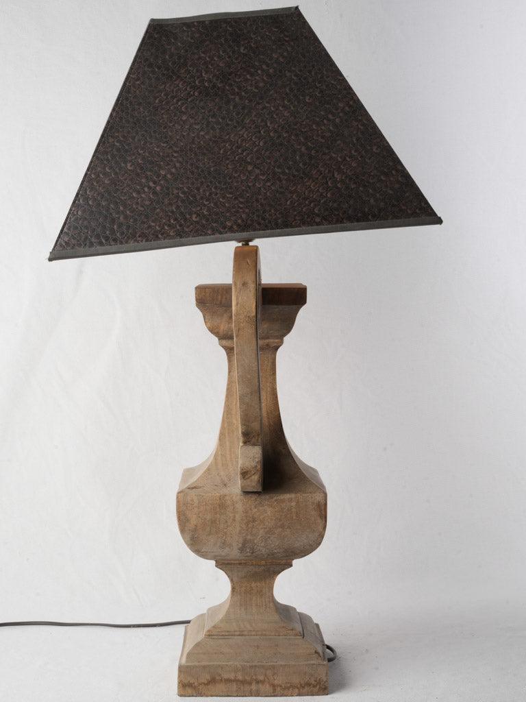 Pale natural wood lamp