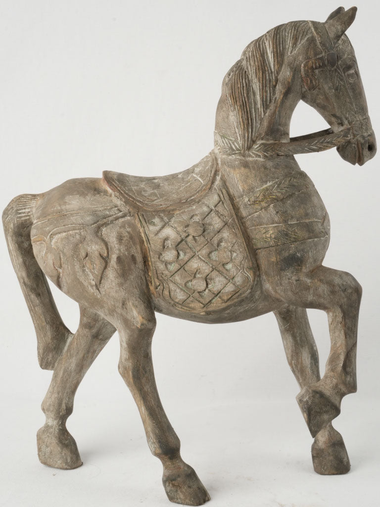 Classic artisanal horse sculpture