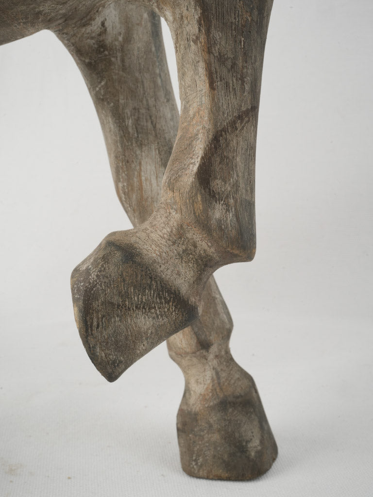 Elegant wooden horse art piece