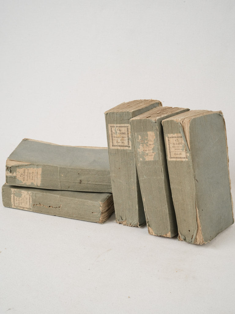 Antique French Paperback Books by Voltaire