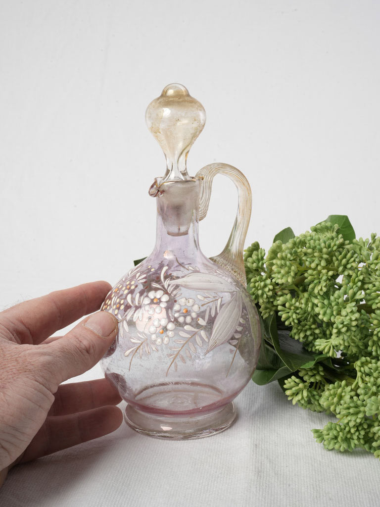 Petite Antique French Blown Glass Carafe Circa 1900 - 8¼"