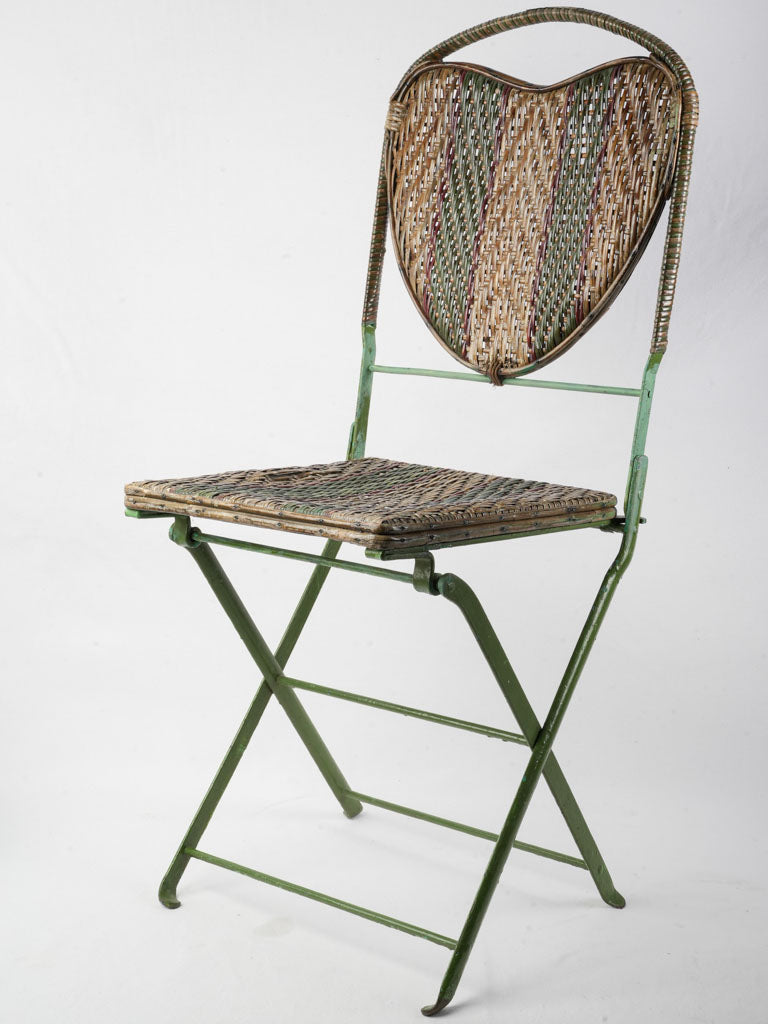 Graceful patinaed rattan winter seats