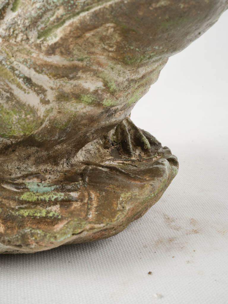 Rustic countryside frog garden accent