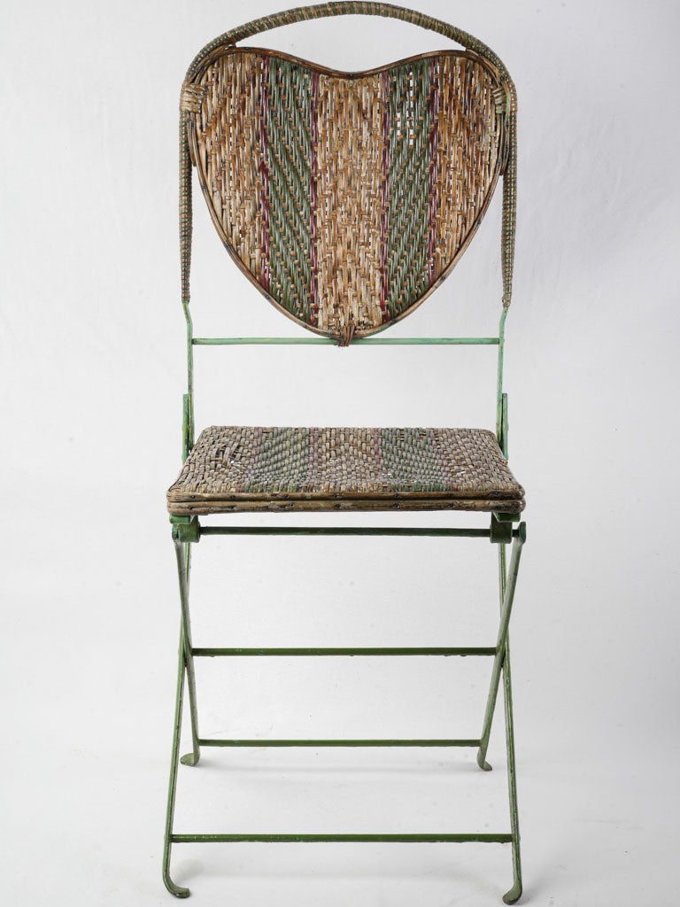 Unique weathered foldable French chairs