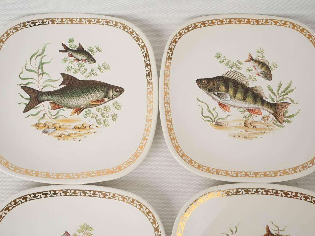 Charming Collectible Fish Design Plate Set