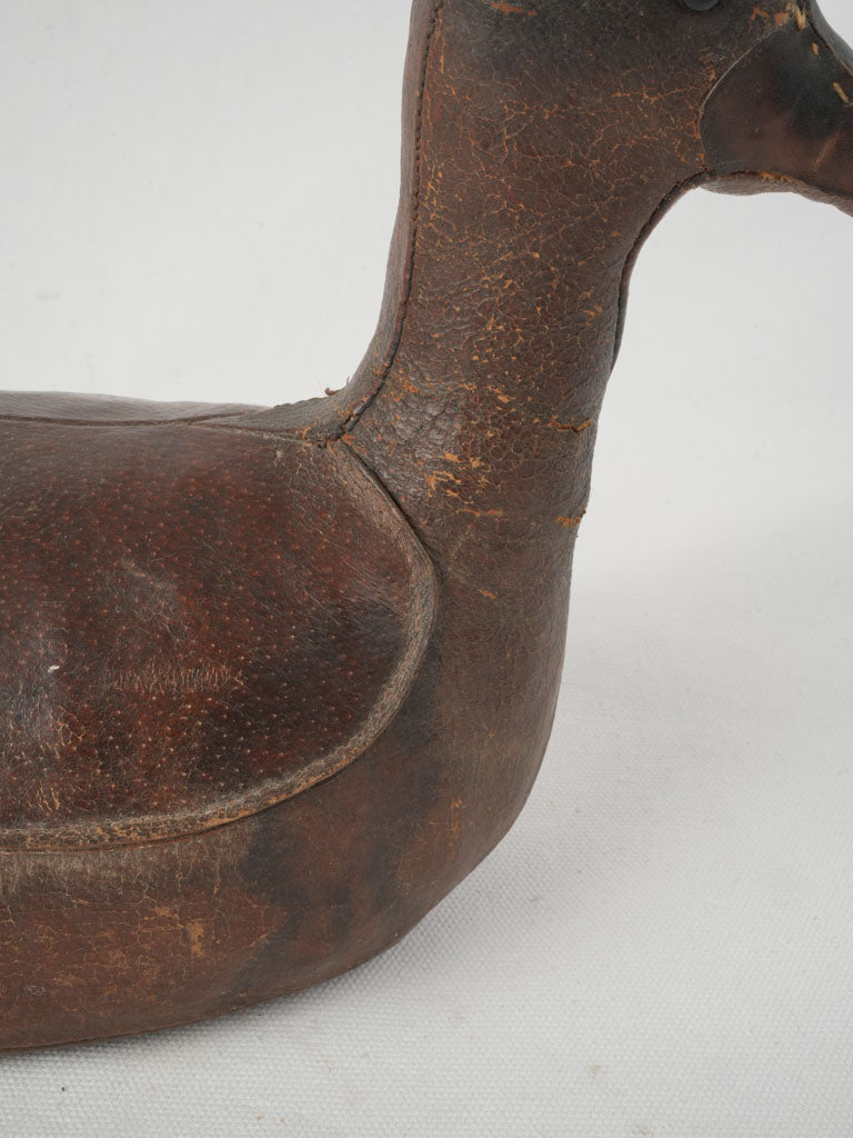 Rustic warm-toned duck collectible