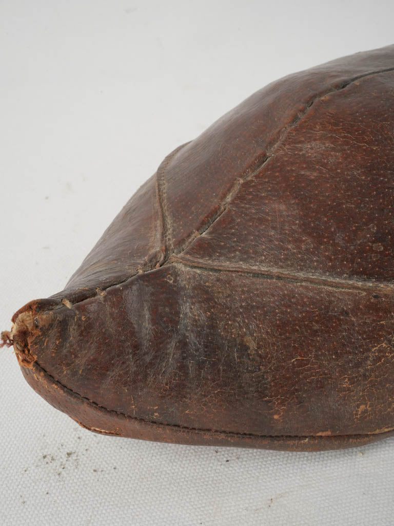 Detailed leather resting duck figure
