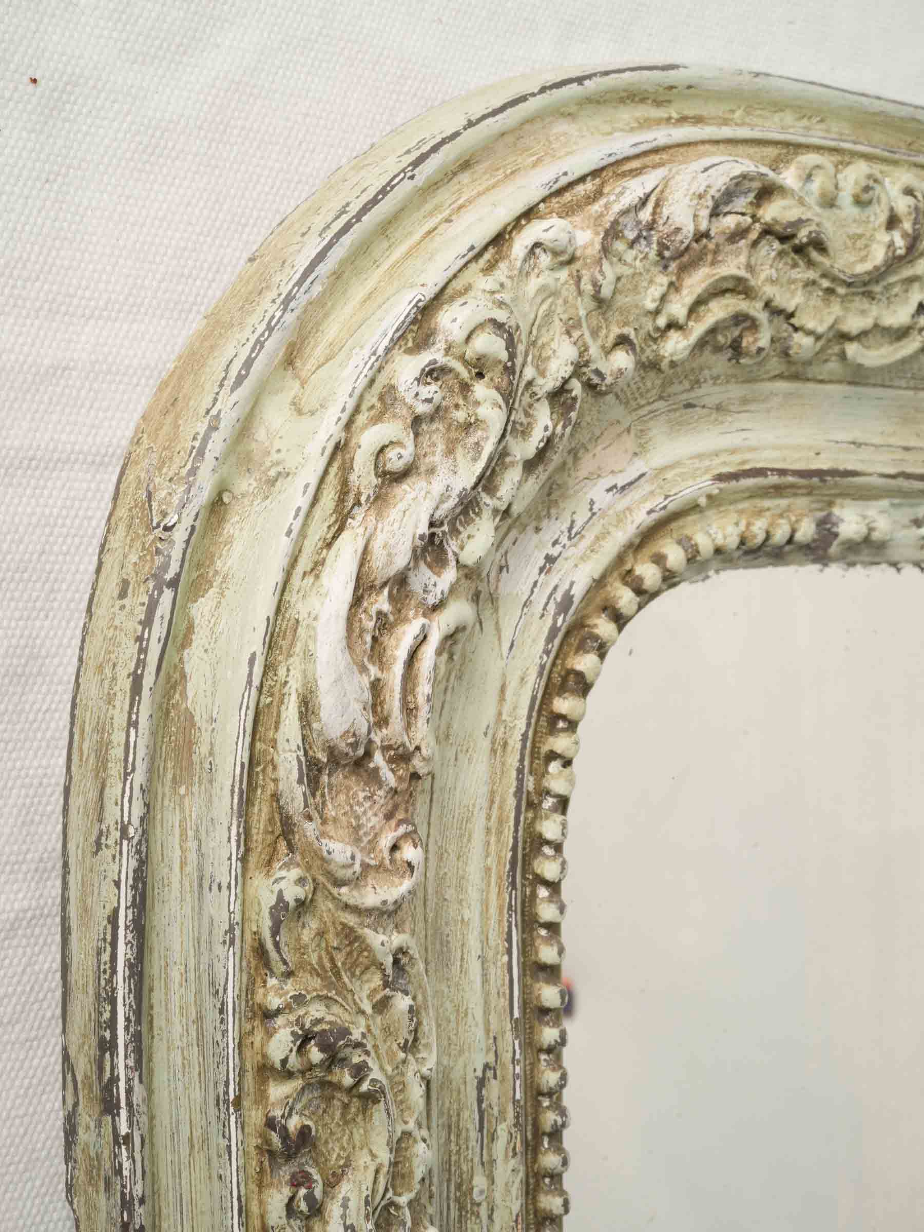 Louis Philippe Mirror w/ Aged Sage Green Finish - 35½" x 24¾"