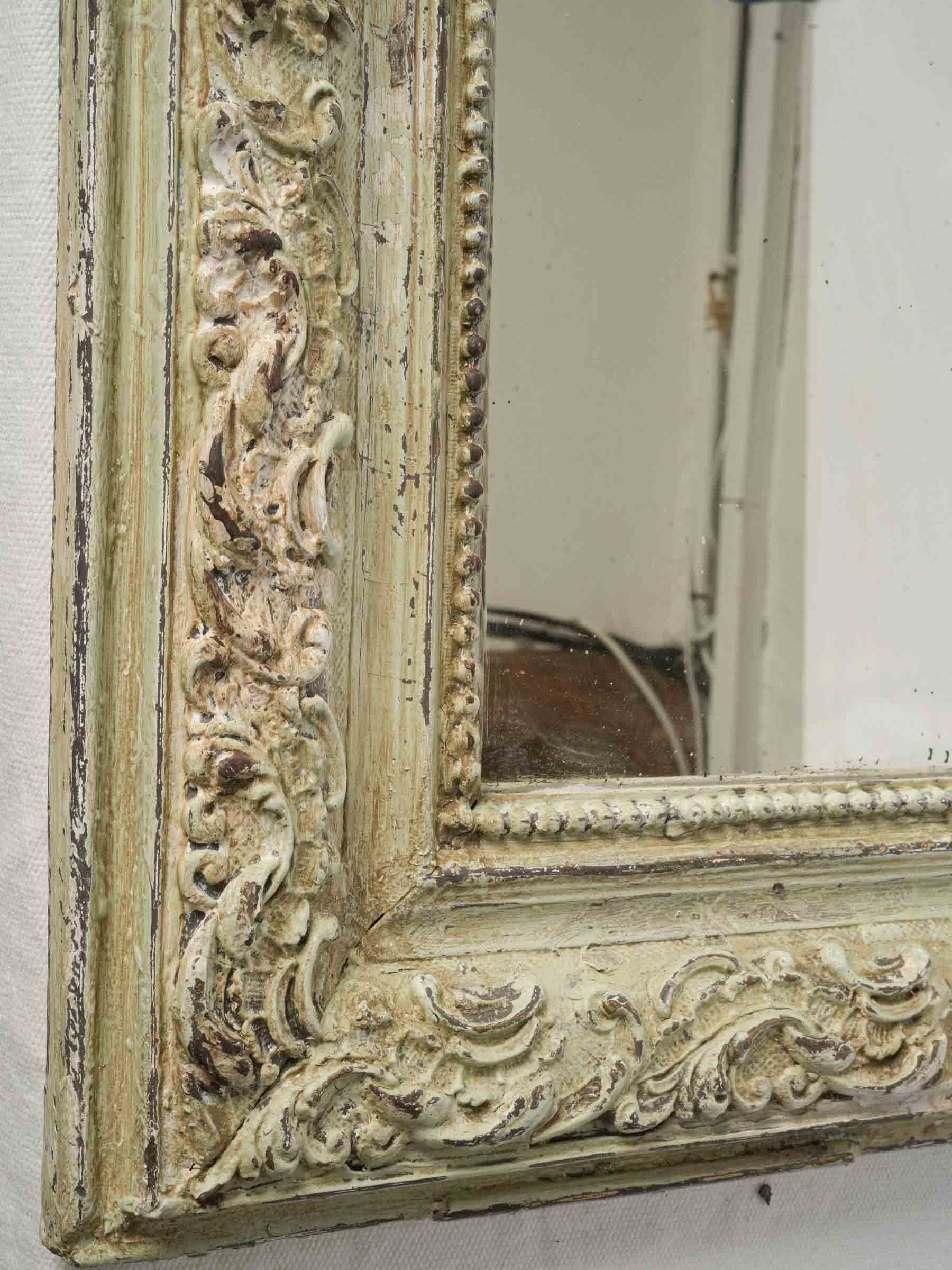 Louis Philippe Mirror w/ Aged Sage Green Finish - 35½" x 24¾"