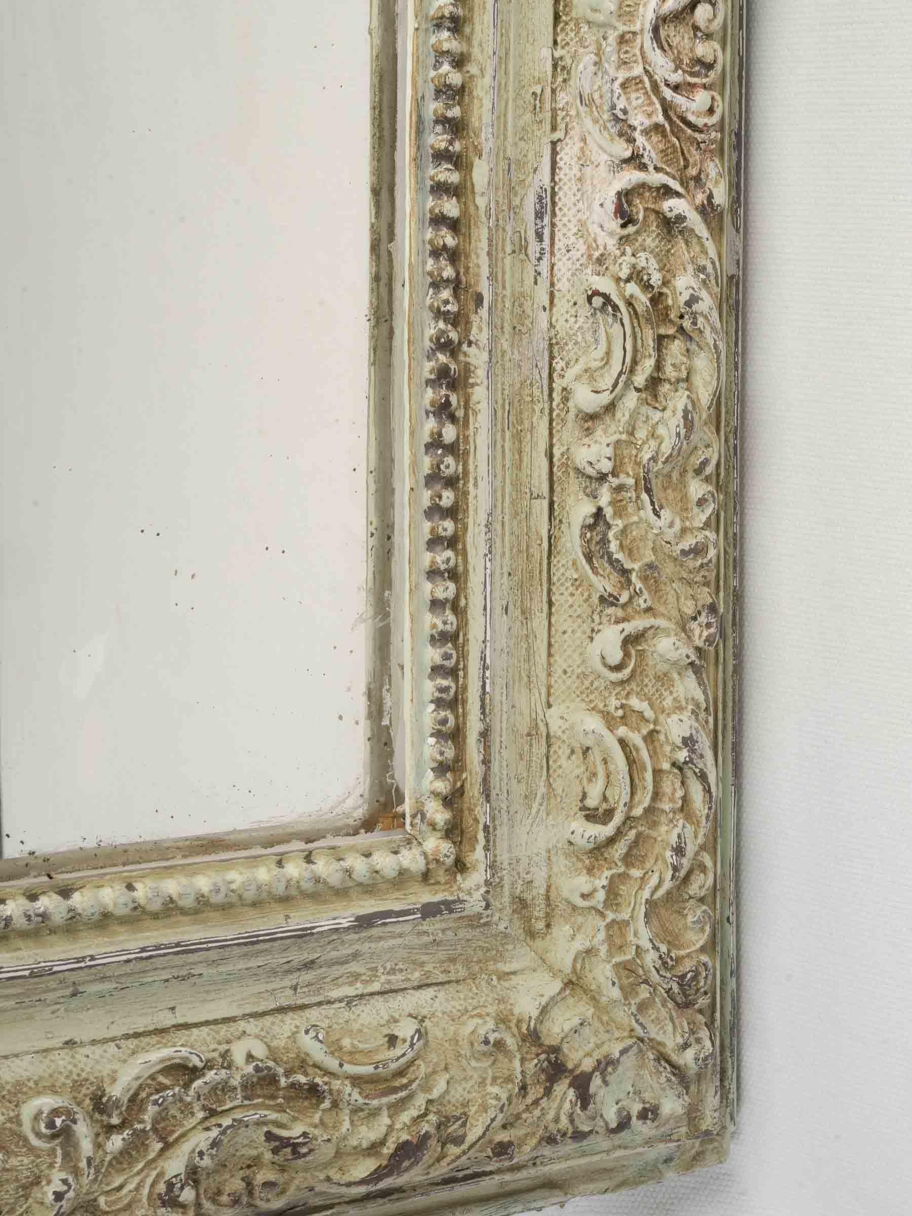 Louis Philippe Mirror w/ Aged Sage Green Finish - 35½" x 24¾"