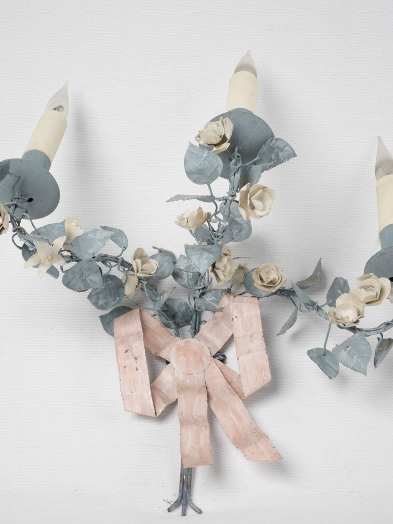 Quintessential French floral sconces