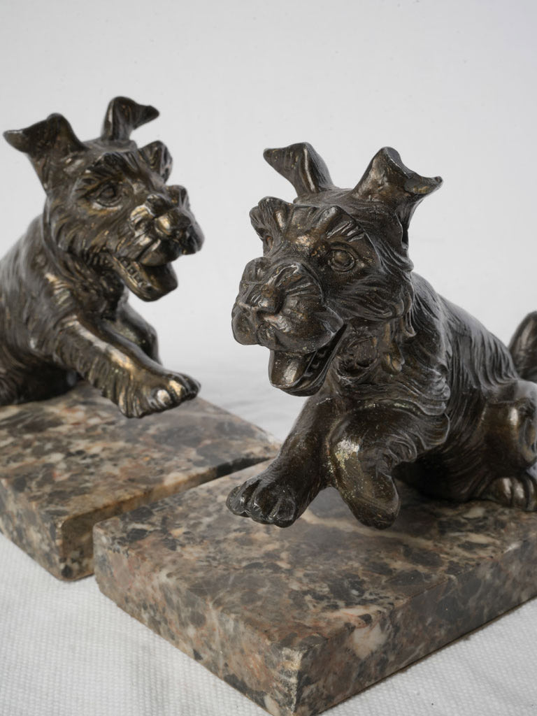 Elegant marble base bookends