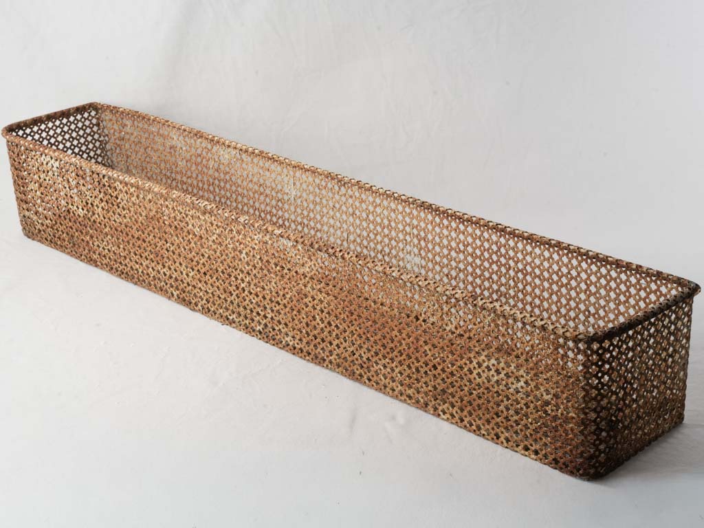 Vintage elongated rectangular trough