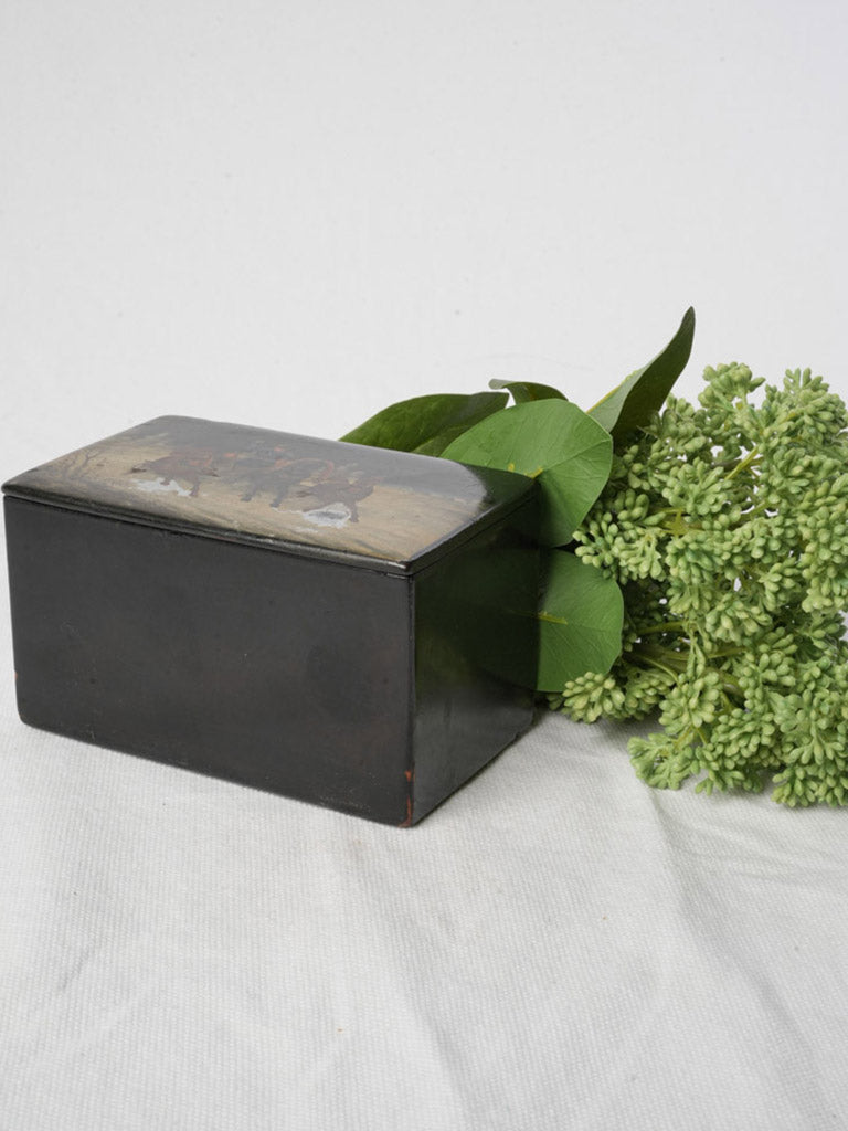 Russian papier-mâché tea caddy