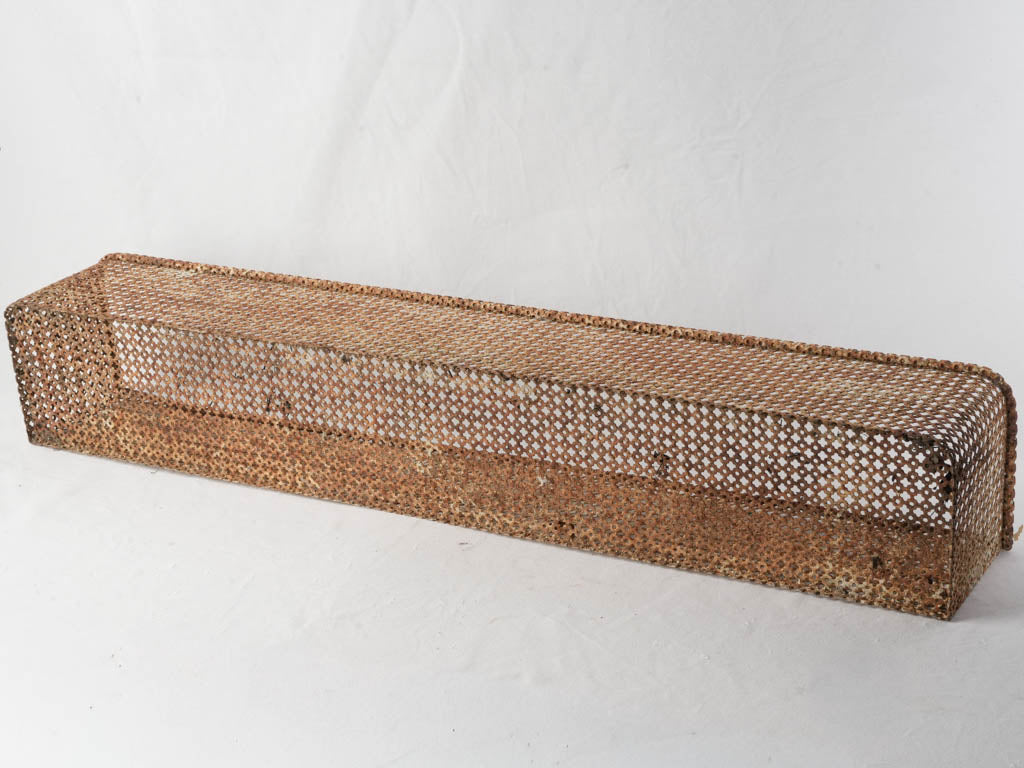 Rustic weathered metal jardinière