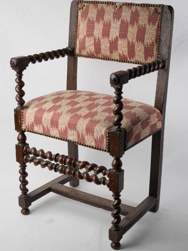 Historic walnut barley twist chair