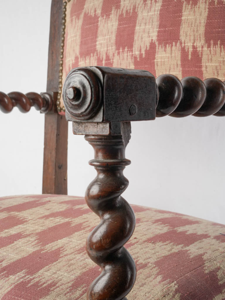 Eye-catching reupholstered armchair