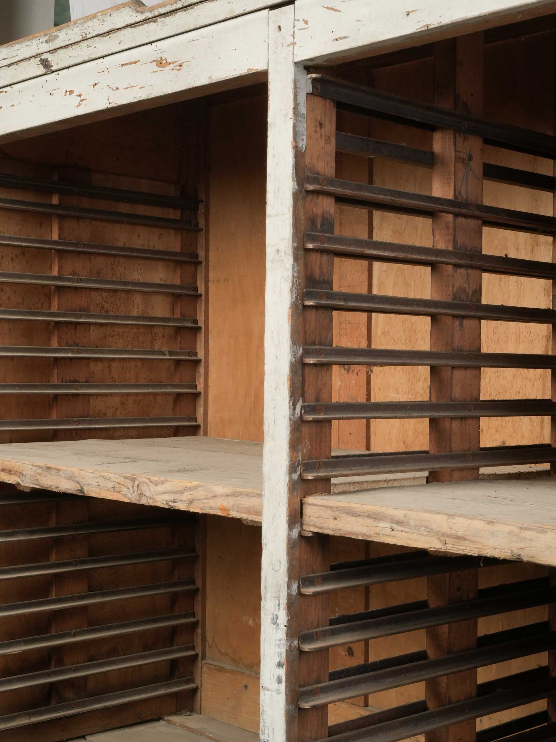 Antique Printing Workshop Cabinet - 60¾" x 61"