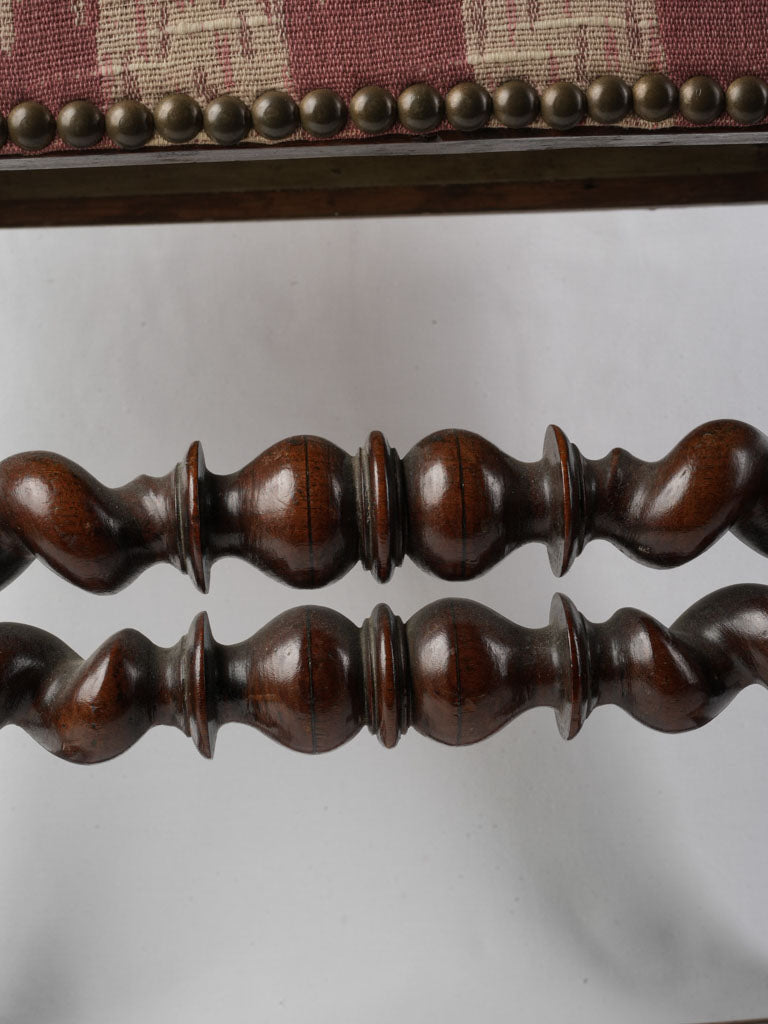 Rhythmic antique brass trim chair