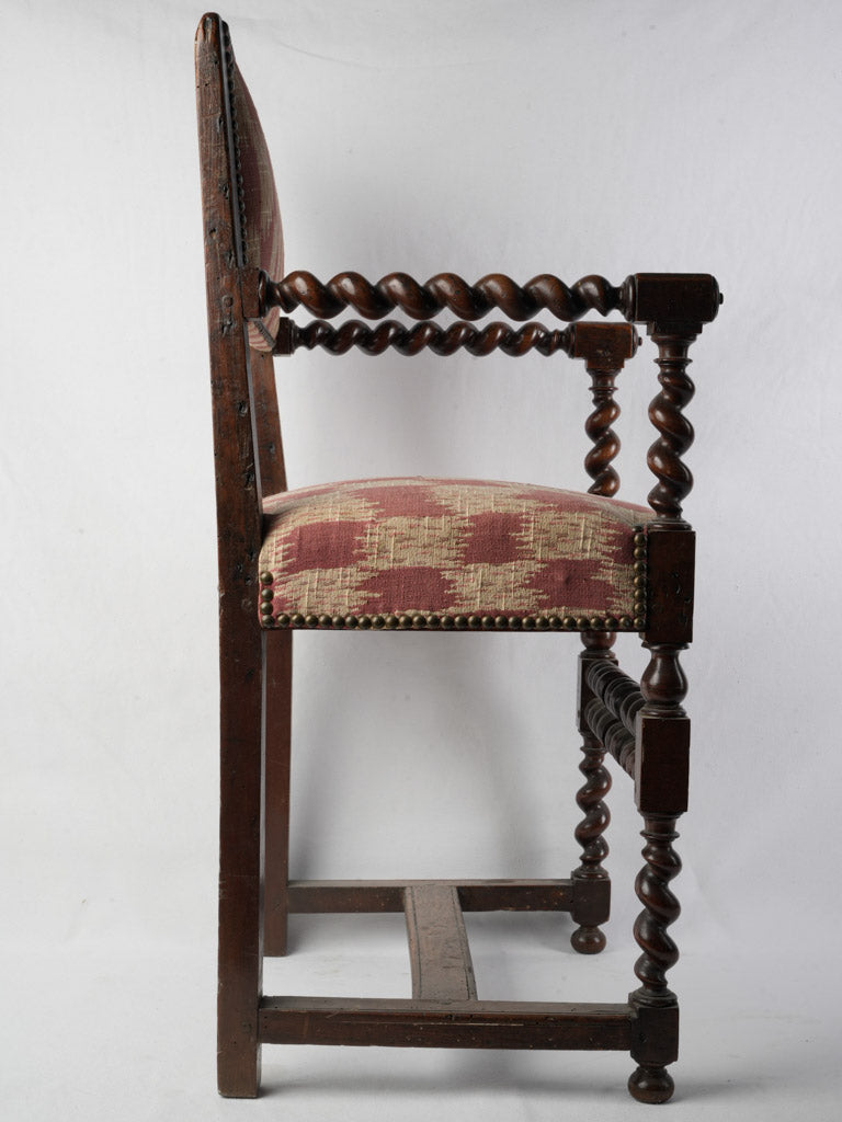 Vintage walnut period armchair