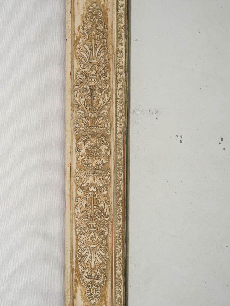 Ornate shabby-chic rectangular mirror