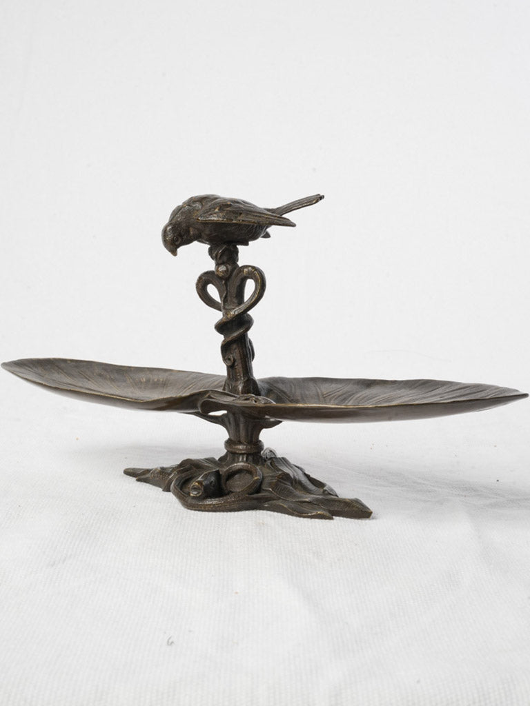 Rich brown patina dish