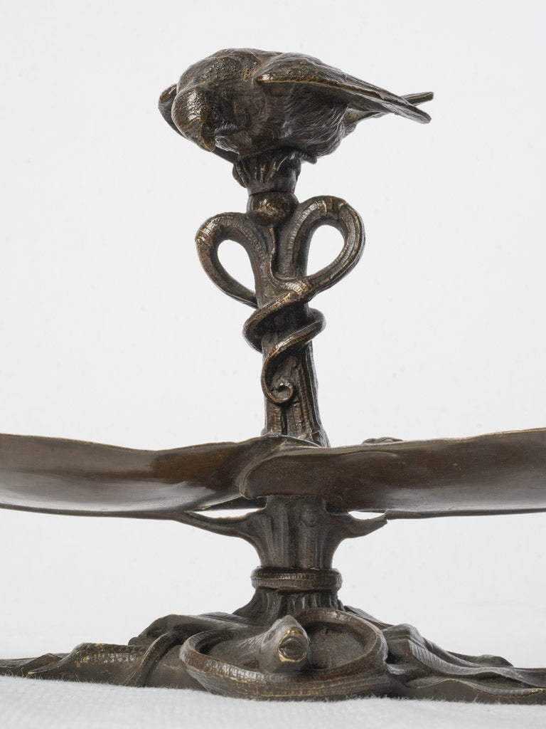 Exquisitely detailed bronze catchall