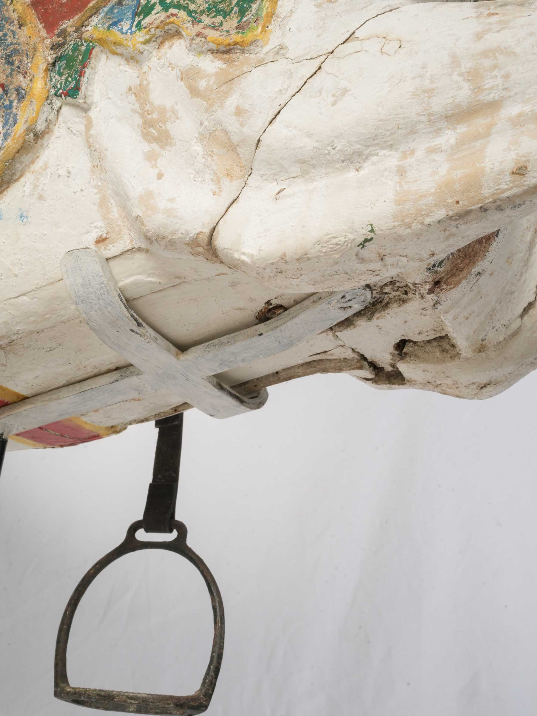 Striking Carved and Painted Bayol Carousel Horse c. 1900 - 55" x 56¼"
