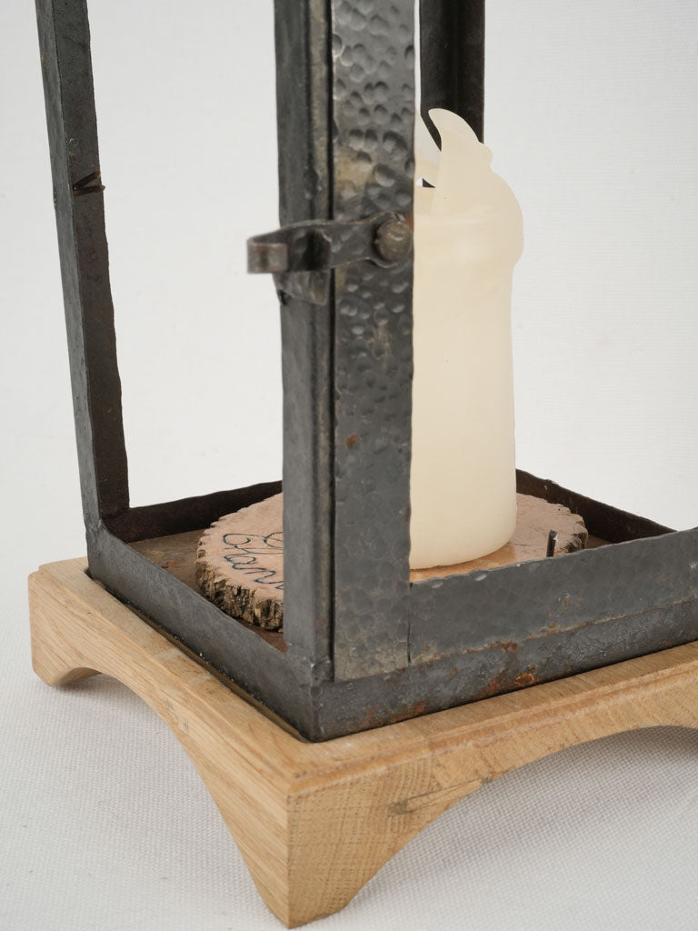 Weathered patina candleholders