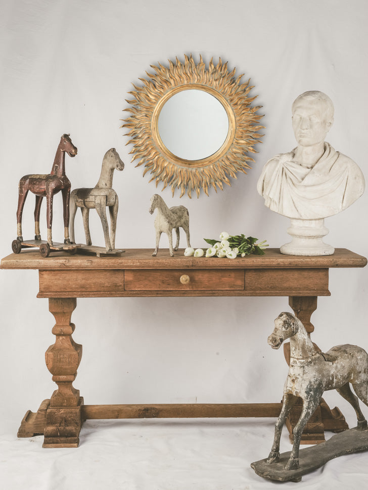 Traditional, timeworn, French pull toy