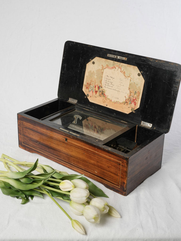 Vintage ornate mechanical music box