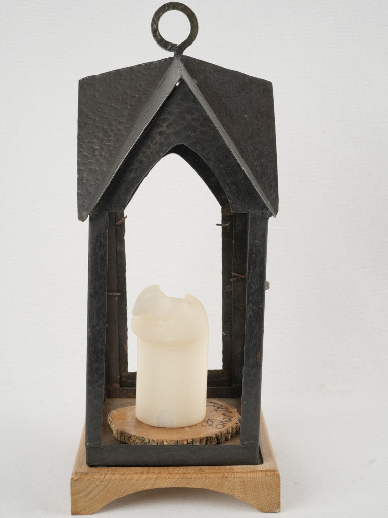Intricate iron candle lanterns