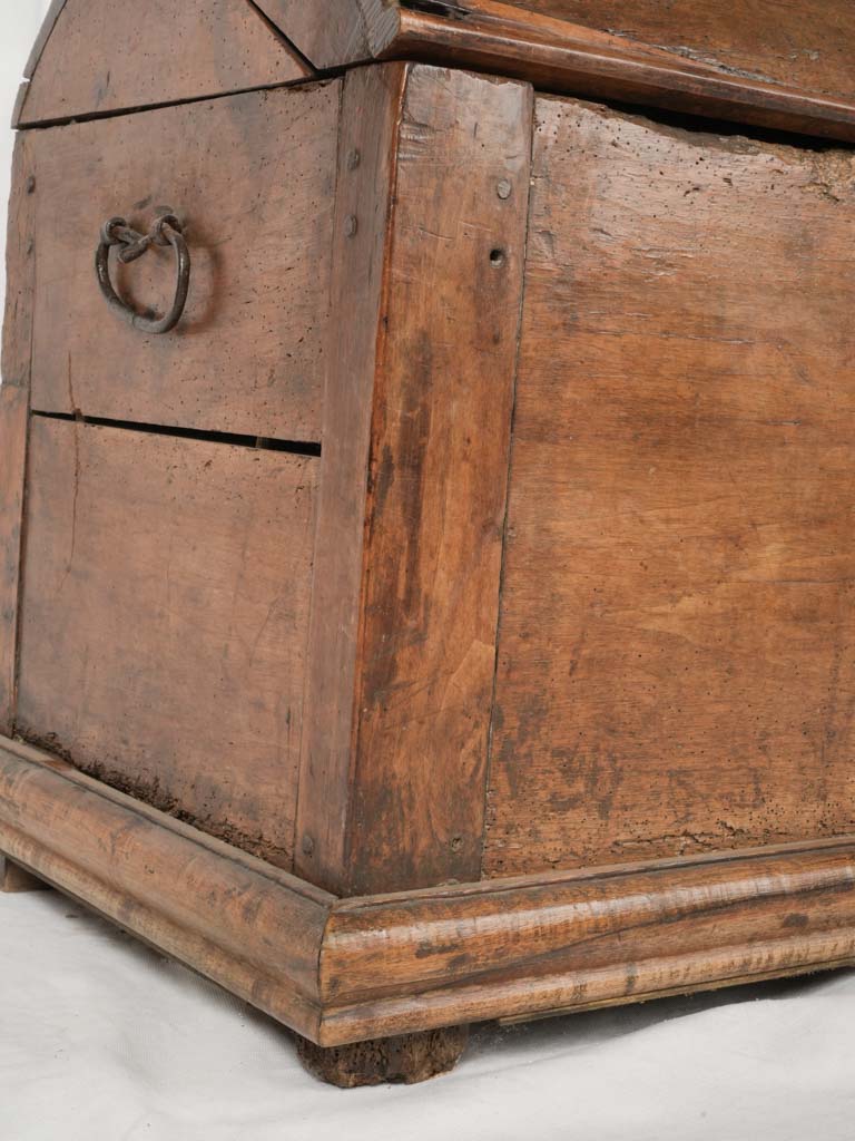 Rustic wooden historical travel box