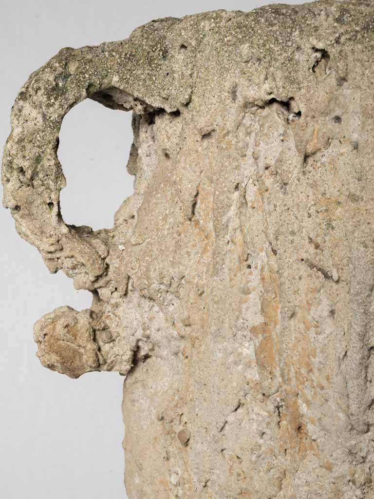 Earthy color faux-bois planter