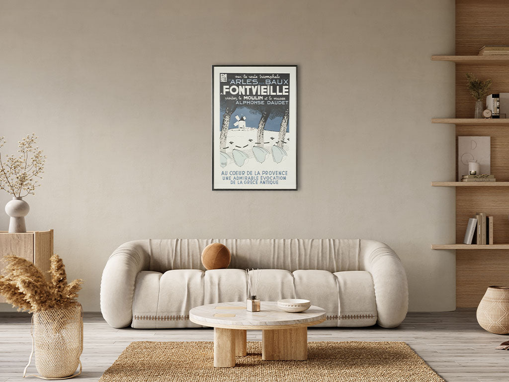 Meticulously detailed vintage French poster