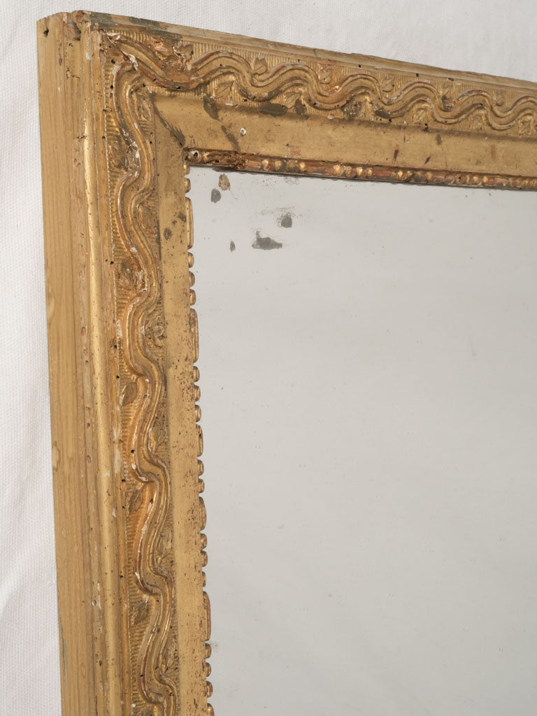 Classic patina French antique mirror