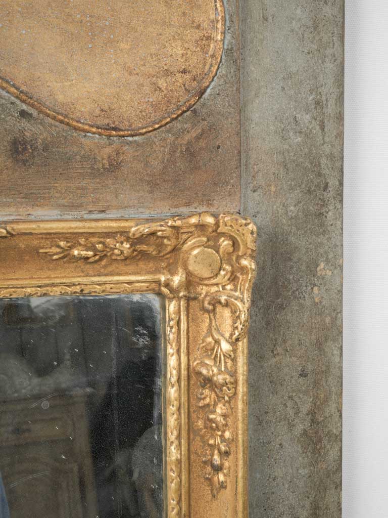 Ornate medallion antique mirror