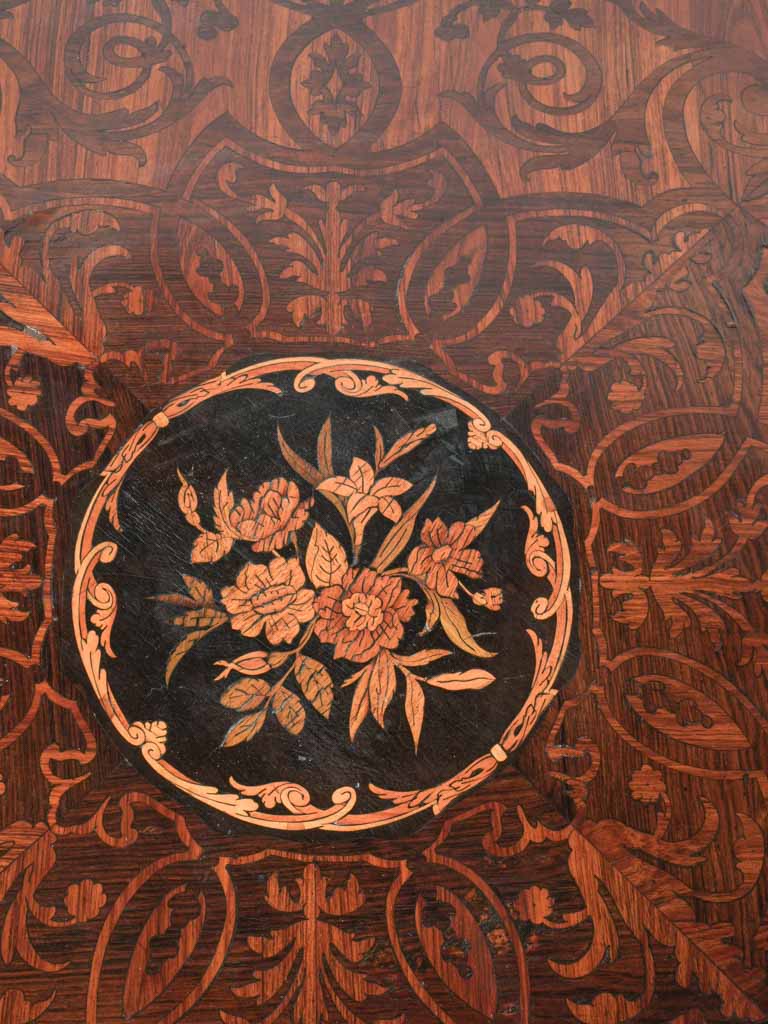 Rich wood tone side table