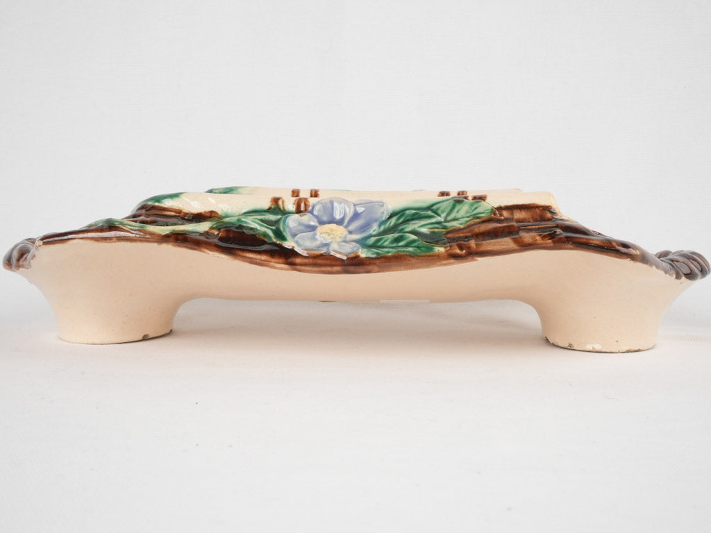 Classic French majolica tableware item