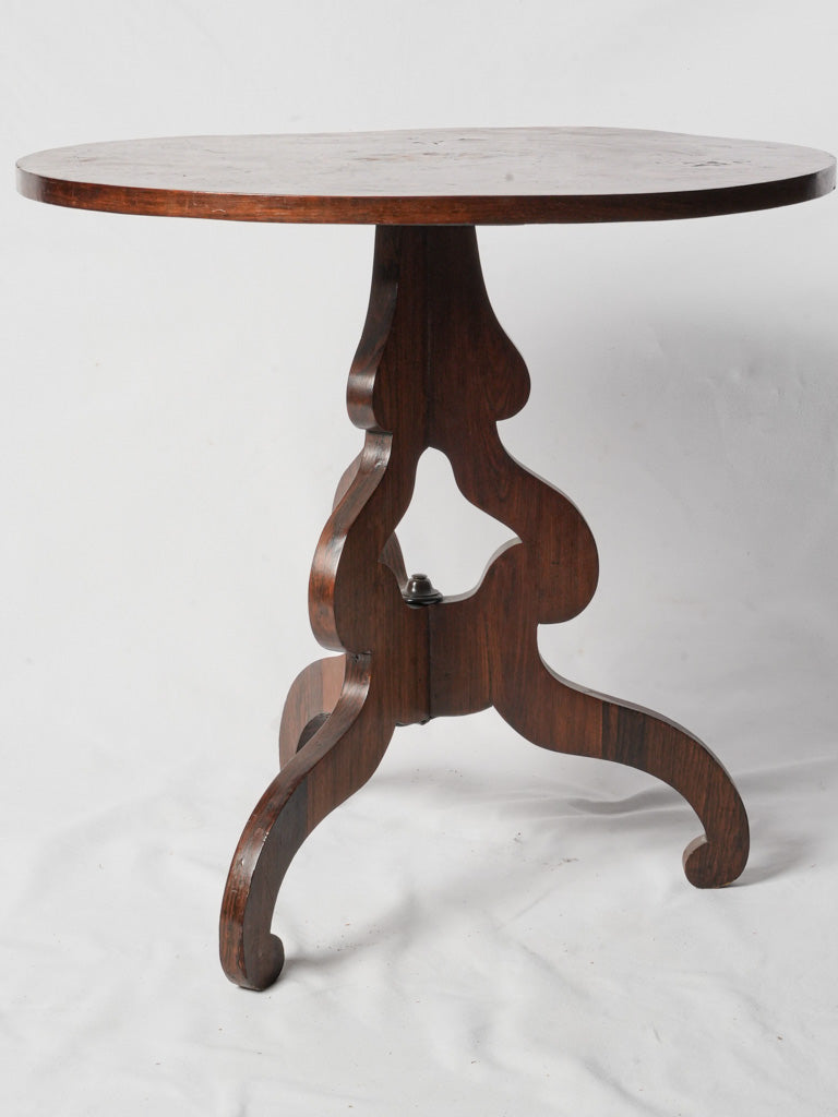 Intricate wood contrast side table