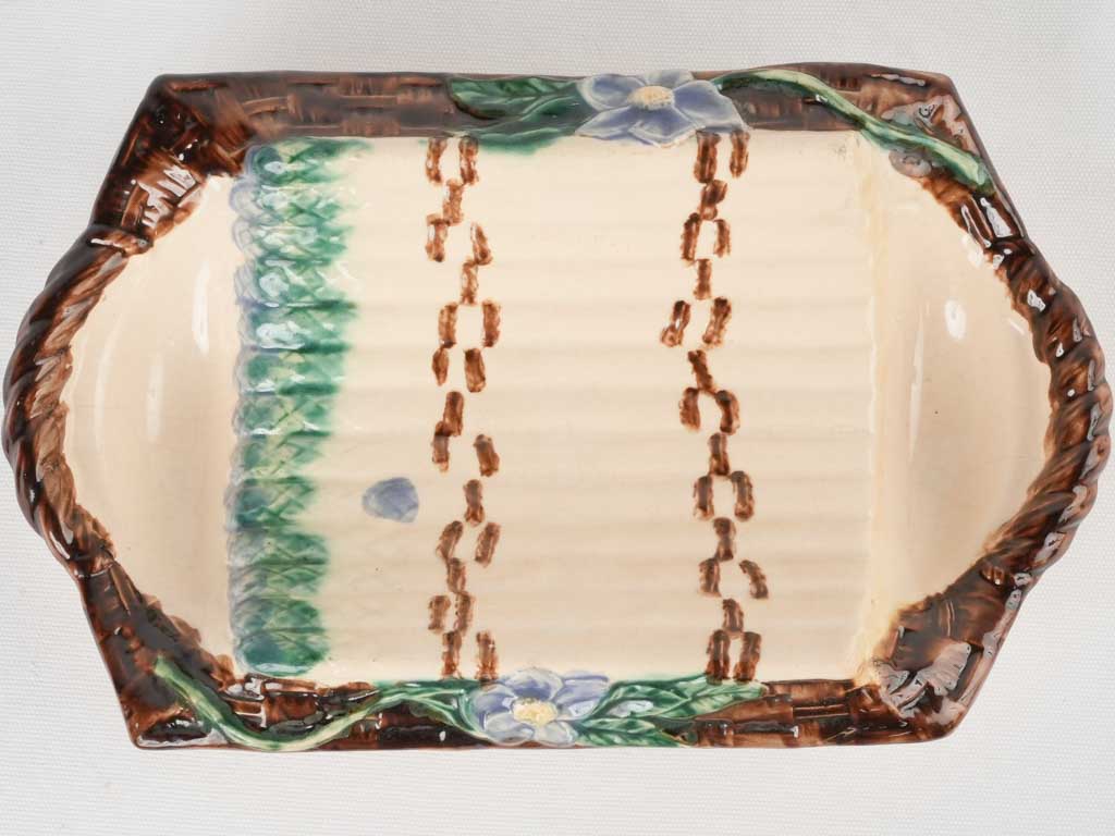 Decorative antique vegetable-themed dish