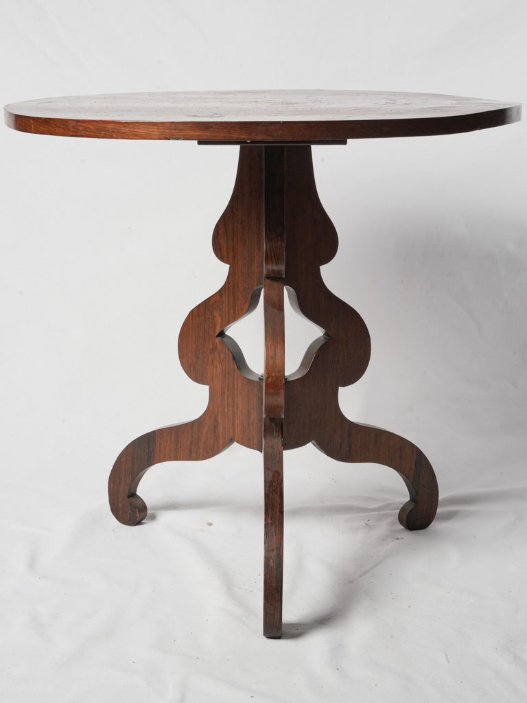 Antique French floral inlay table