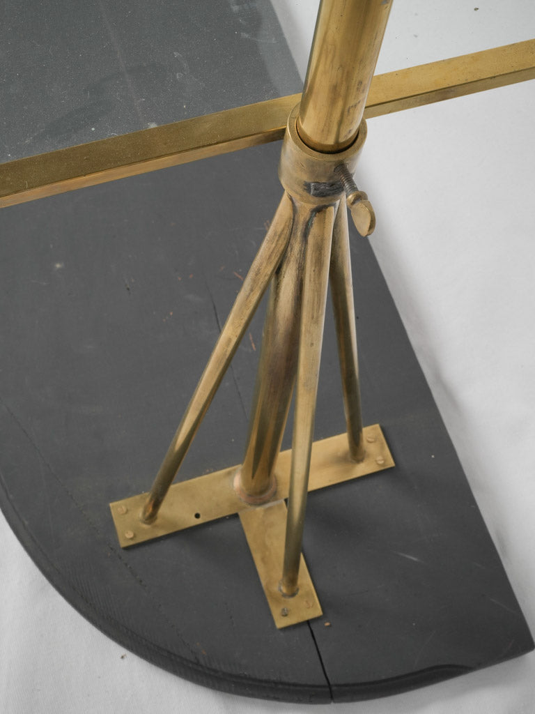 Modern vintage brass & glass presentation stand